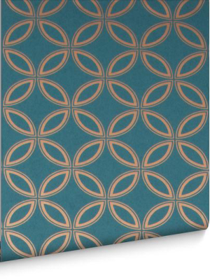 Eternity Wallpaper In Teal And Copper From The Exclusives Collection By Graham & Brown