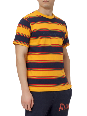 Billionaire Boys Club Striped Logo Embroidered T-shirt