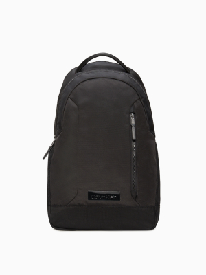 Casual Nylon Double Zip Backpack