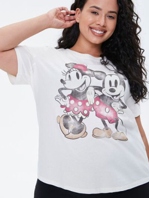 Plus Size Mickey & Minnie Mouse Graphic Tee