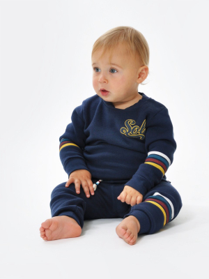 Sol Angeles Infant Varsity Sol Pullover - Indigo