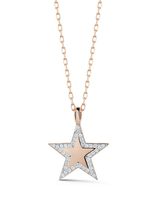 Abc X Wf Dora 18k Rose Gold & Diamond Large Star Charm