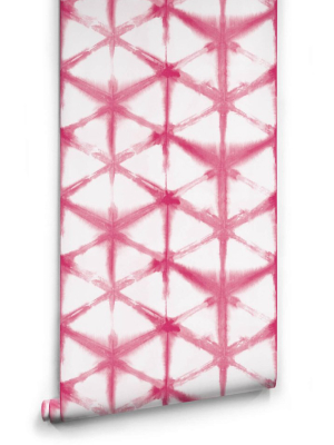 Shibori Star Wallpaper In Lipstick From The Shibori Collection By Milton & King