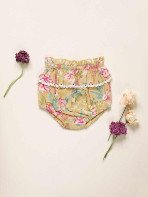 Louise Misha Calakmul Infant Bloomers - Soft Honey Parrots