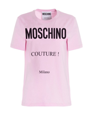 Moschino Logo Printed Crewneck T-shirt