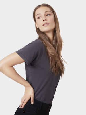 Women Light Organic Tee - Lava Grey