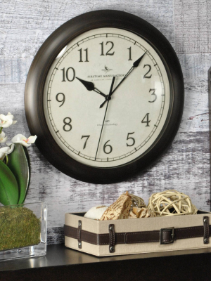 11" Bronze Slim Wall Clock Oil Rubbed Bronze - Firstime & Co.