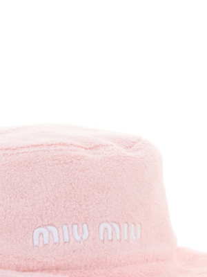 Miu Miu Logo Embroidered Bucket Hat