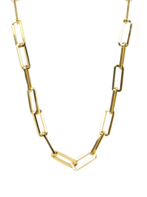 Large Rectangle Link Necklace