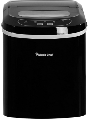 Magic Chef Mcim22b Portable Home Countertop Ice Maker With Settings Display, 27 Pounds Per Day, Black