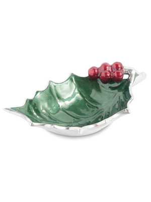 Julia Knight Holly Sprig 6.5" Bowl In Emerald