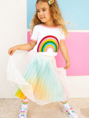 Sparkly Rainbow Midi Skirt