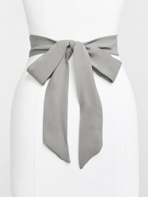 Bridesmaid Sash ~ Soft Charcoal Crisp