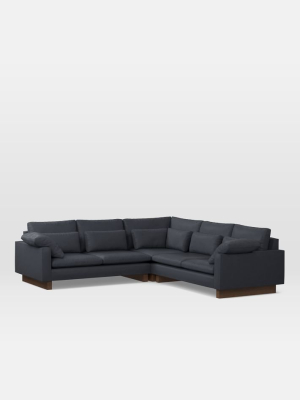 Harmony Leather 3-piece L-shaped Sectional