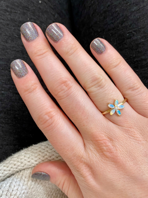 Limited Edition Opal & Diamond Flower Ring