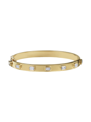 Stackable Ashoka Diamond Bangle - Yellow Gold