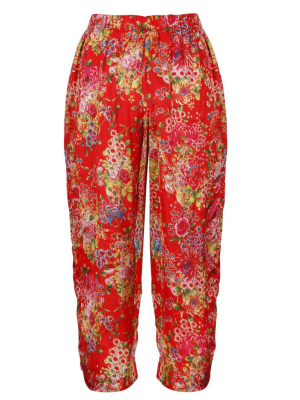 Comme Des Garçons Comme Des Garçons Floral Printed Cropped Pants