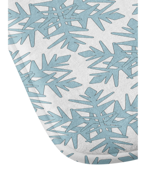 Georgiana Paraschiv Snowflake Memory Foam Bath Mat Blue - Deny Designs