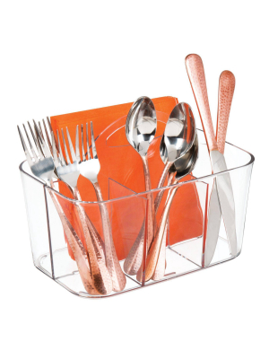 Idesign Clarity Flatware Caddy Clear