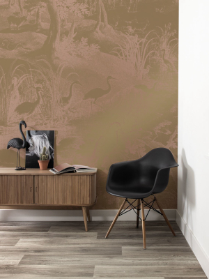 Gold Metallic Wall Mural In Engraved Landscapes Nude By Kek Amsterdam