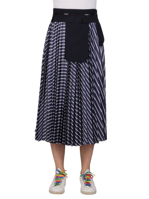 Sacai Pleated Midi Skirt