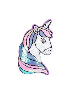 Sequins Unicorn Throw Pillow Purple - Love 2 Design