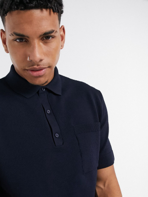 River Island Waffle Polo