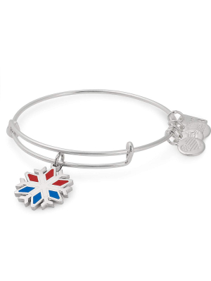 Team Usa Snowflake Charm Bangle