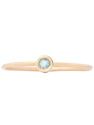 Birth Jewel Stacking Ring With Blue Zircon