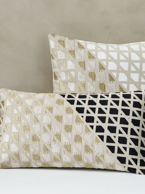 Split Grid Pillow Cover