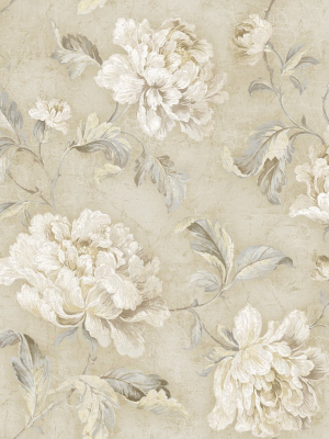 Vintage Floral Trail Wallpaper In Sand From The Vintage Home 2 Collection By Wallquest