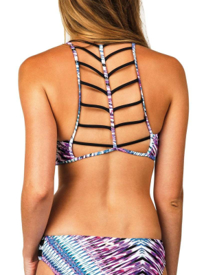 Raisins Stolen Heart Strappy Cocoa Beach Bikini Bottom W711551-pur