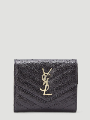 Saint Laurent Monogram Compact Tri Fold Wallet