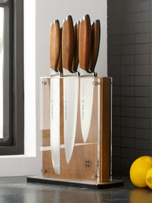 Schmidt Brothers ® Bonded Teak 7-piece Knife Set