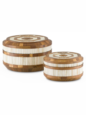 Banjhara Round Box - Set Of 2