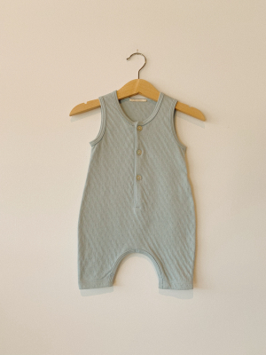 Pointelle Rounded Tank Romper - Tane Organics