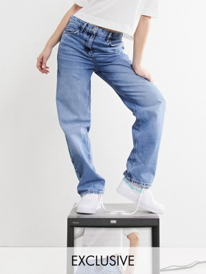 Collusion X014 Dad Jeans In Heavy Vintage Wash