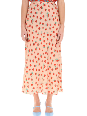 Rixo Kelly Floral Print Skirt