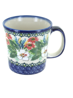 Blue Rose Polish Pottery American Glory Coffee Mug