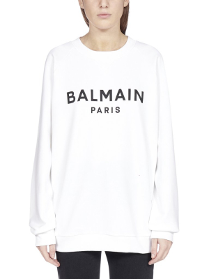 Balmain Logo Printed Crewneck Sweatshirt