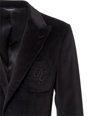 Dolce & Gabbana Dg Embroidered Corduroy Jacket