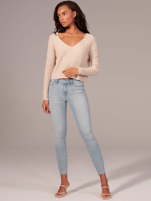 Mid Rise Super Skinny Ankle Jeans