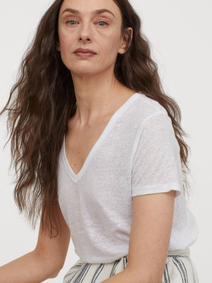 Linen Jersey Top