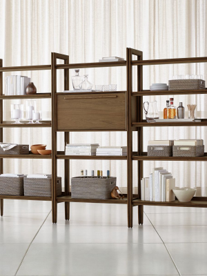 Tate Bookcase Bar With 2 Wide Bookcases