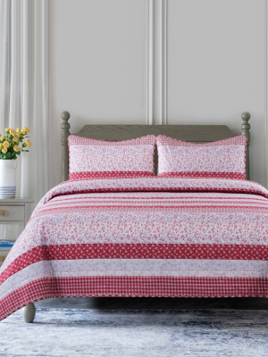 Country Living Stripe Quilt Set