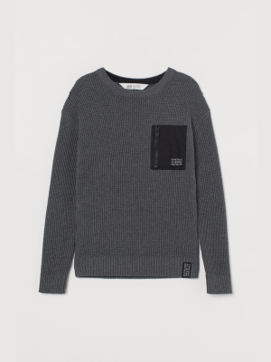 Pocket-detail Sweater