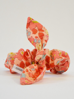 Bow Hair Scrunchie Made With Liberty Fabric Betsy Coral