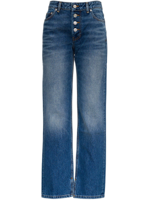 Ganni Mid-waist Washed Jeans