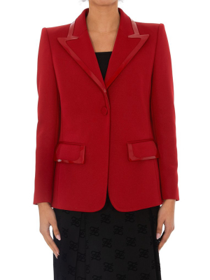 Fendi Patent Trim Tailored Blazer