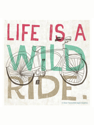 4pk Ceramic Wild Ride Bicycle Print Coasters - Thirstystone